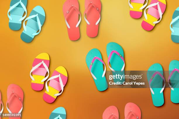 flip flop  seamless pattern - 2 peas in a pod stock pictures, royalty-free photos & images