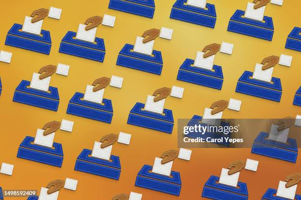 hand voting in felt.samless pattern - brexit illustration stock pictures, royalty-free photos & images