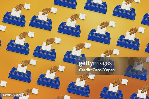 Hand voting in felt.Samless pattern Hand voting in felt.Samless pattern