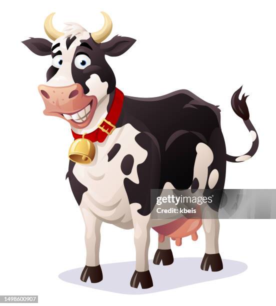 ilustraciones, imágenes clip art, dibujos animados e iconos de stock de feliz de vaca - domestic cattle