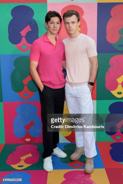 Jackson Tremblay and Nicholas Hamilton attend Camp Pride presented by alice + olivia by Stacey Bendet on June 14, 2023 in New York City.