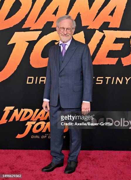 Steven Spielberg attends the Los Angeles Premiere of LucasFilms' "Indiana Jones and the Dial of Destiny" at Dolby Theatre on June 14, 2023 in...