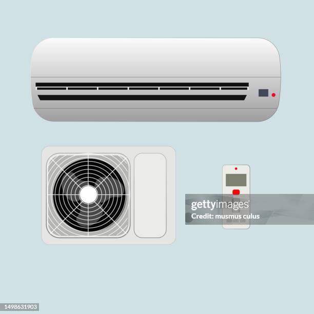 stockillustraties, clipart, cartoons en iconen met air conditioner - electric fan