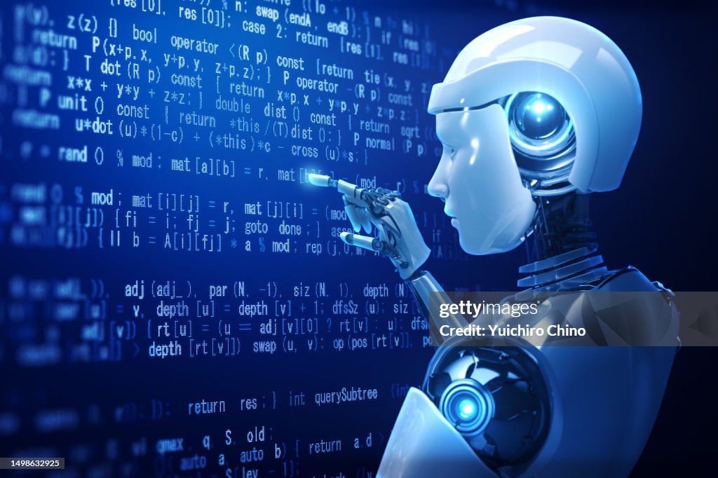 Normal Robotics Ai Code Artificial Intelligence Robot Generate Code High-Res Stock Photo ...