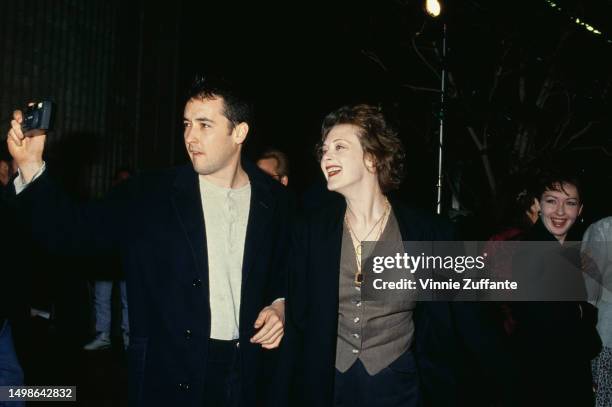 John Cusack and Joan Cusack attend the premiere of "Toys" at Avco Center Cinemas in Westwood, California, United States, 13th December 1992.