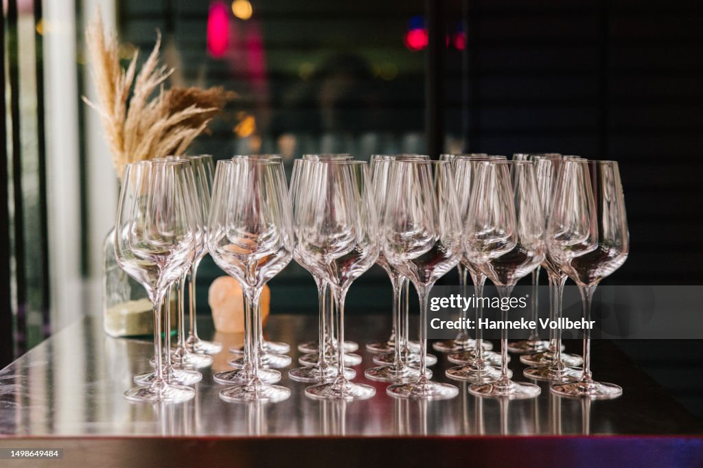Empty wineglasses