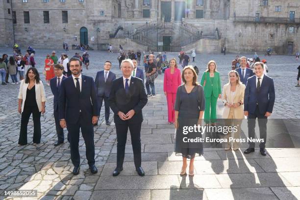 Family photo of the Conselleiros, during the inauguration ceremony of the new heads of the Consellerias of the Xunta, at the Pazo de Raxoi, on 15...