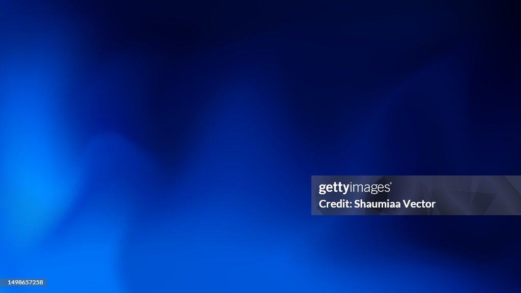 Abstract dark blue blurred defocused gradient background with dynamic effect