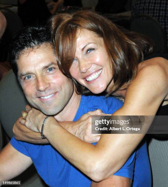 Actor Gerard Christopher and actress Stacy Haiduk participate in The Hollywood Show held at Burbank Airport Marriott Hotel & Convention Center on...