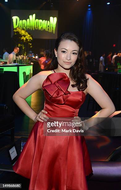 Actress Jodelle Ferland attends the "ParaNorman" Los Angeles premiere party held at the Globe Theatre at Universal Studios Hollywood on August 5,...