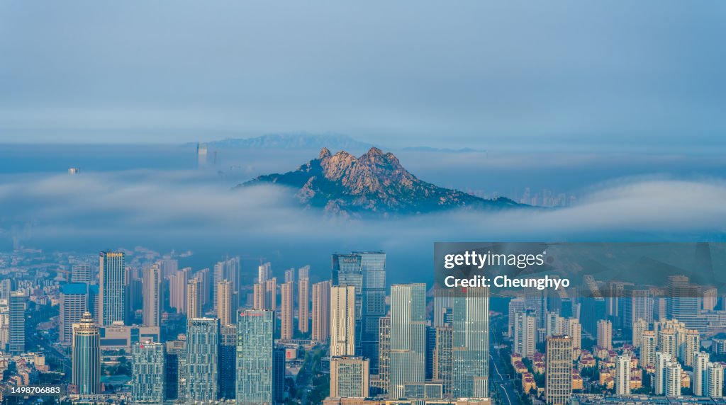 Qingdao City in the Mist