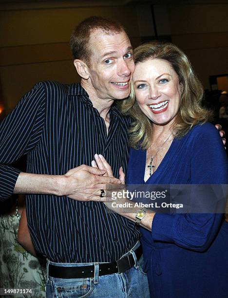 Actor Doug Jones and actress Nancy Stafford participates in The Hollywood Show held at Burbank Airport Marriott Hotel & Convention Center on August...