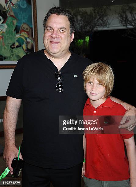 Actor Jeff Garlin and son Duke Garlin attend the pre-party for the premiere of "ParaNorman" at The Globe Theatre at Universal Studios on August 5,...