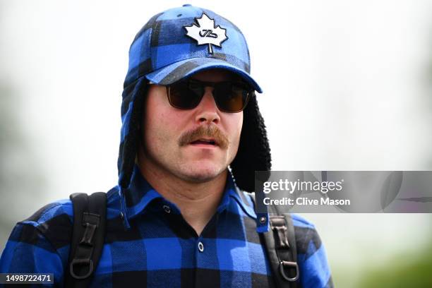 Valtteri Bottas of Finland and Alfa Romeo F1 walks in the Paddock during previews ahead of the F1 Grand Prix of Canada at Circuit Gilles Villeneuve...