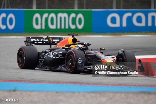 Max Verstappen of Netherlands and Red Bull Racing during qualifying ahead of the F1 Grand Prix of Spain at Circuit de Barcelona-Catalunya on June 03,...