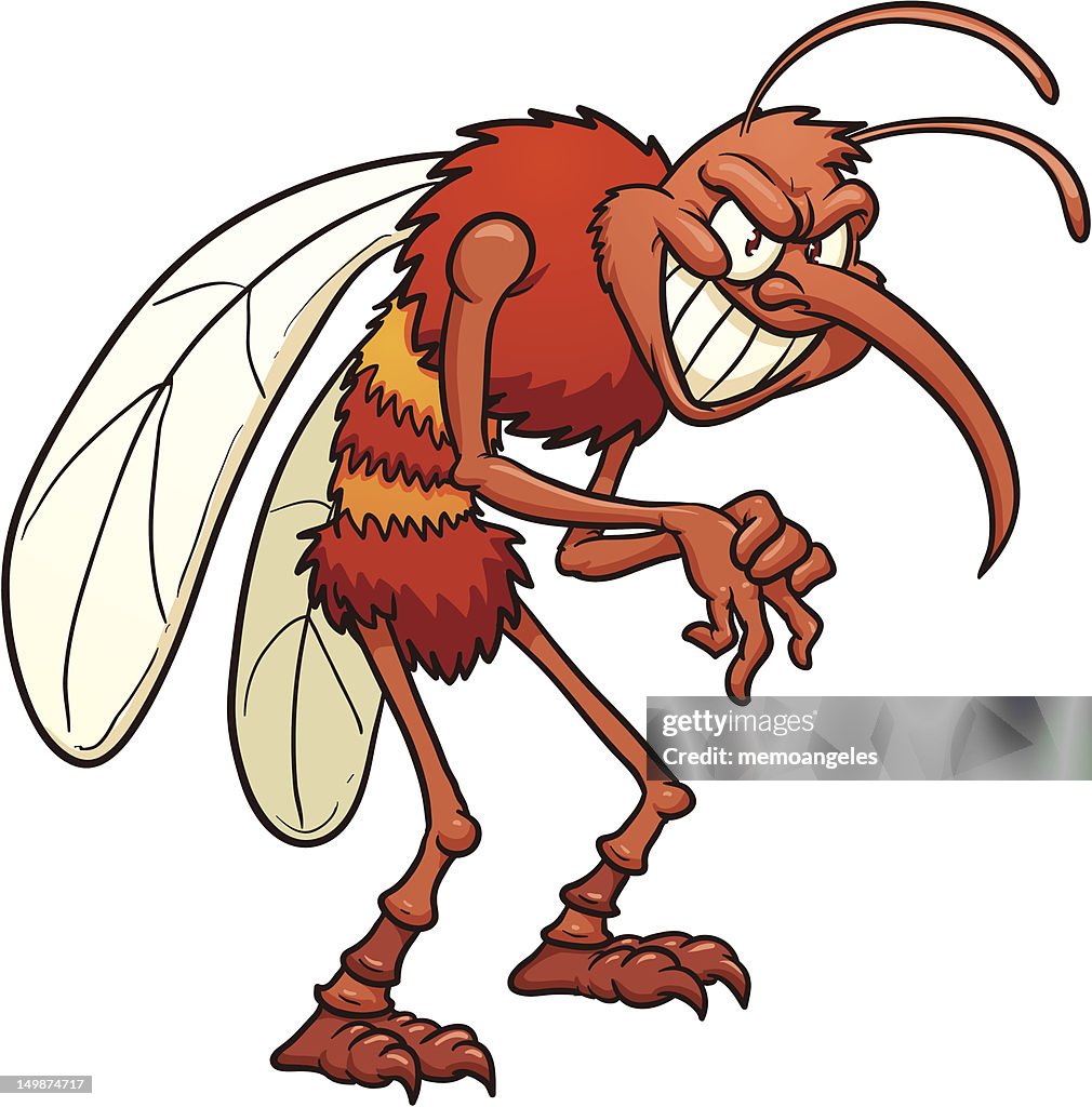 Exploding Mosqiito Cartoon Cartoon Mosquito High-Res Vector Graphic - Getty Images