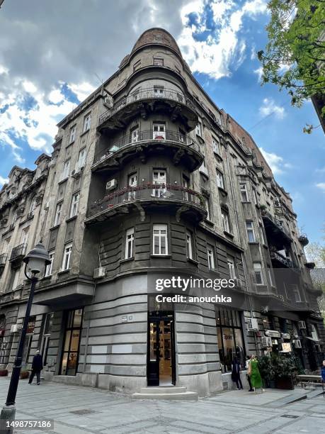 belgrade city center, serbia - belgrade skyline stockfoto's en -beelden