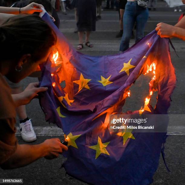 Exploding Flags Euros Football Eu Flag Burn Photos and Premium High Res Pictures - Getty Images