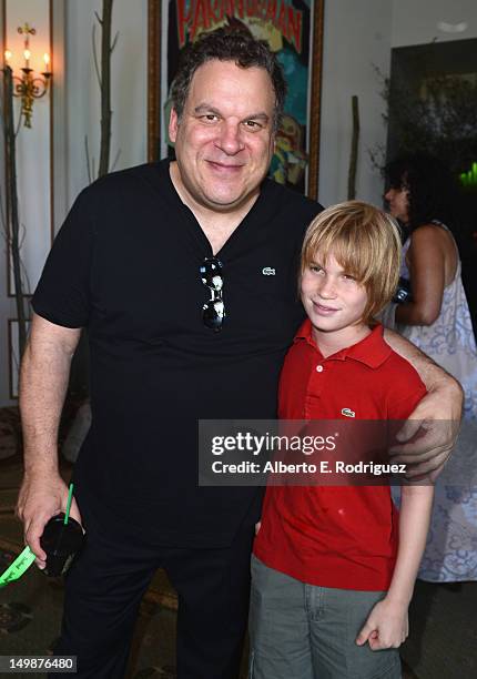 Actor Jeff Garlin and son Duke Garlin attend the pre-party for the premiere of Focus Features' "ParaNorman" at Universal CityWalk on August 5, 2012...