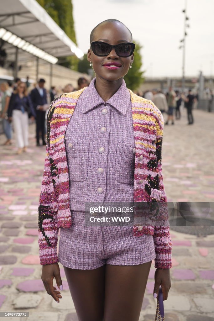 Lupita Nyong'o at the Chanel Fall 2023 Couture Collection Runway