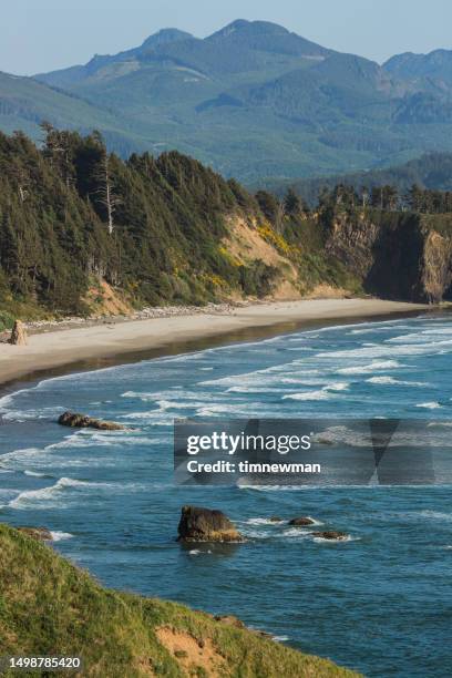 oregon coastline at ecola state park - ecola state park stock pictures, royalty-free photos & images