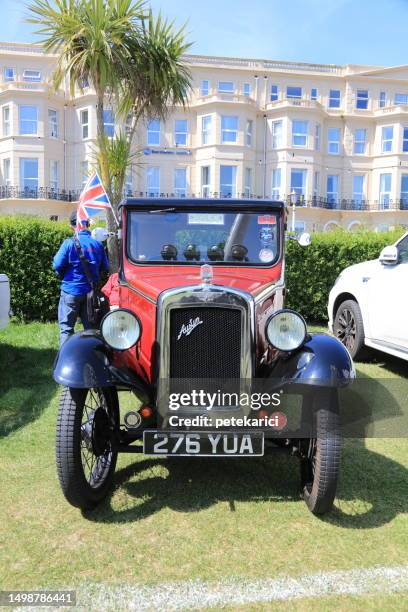 magnificent motors classic car show at eastbourne - stationery elegant stock pictures, royalty-free photos & images