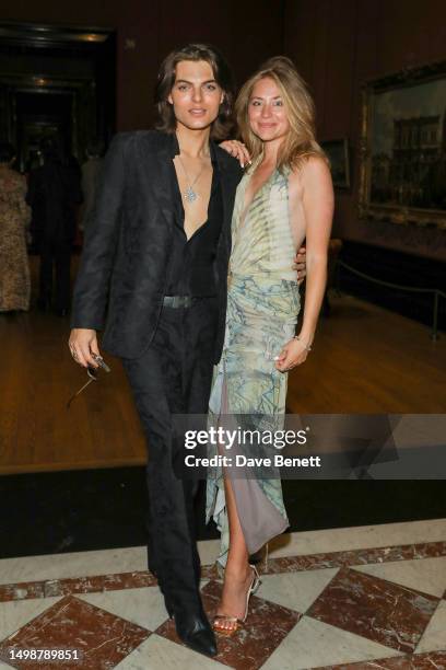 Damian Hurley and Georgia Lock attend the National Gallery's Summer Party on June 15, 2023 in London, England.