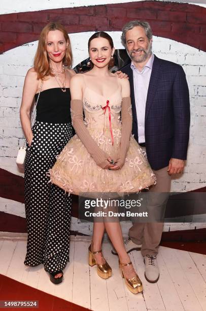 Leslie Mann, Maude Apatow and Judd Apatow attend an after party celebrating the new cast of "Cabaret At The Kit Kat Club" on June 15, 2023 in London,...