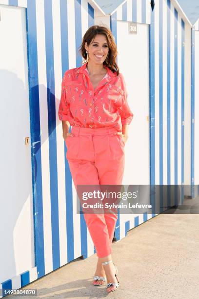 Television host Laurie Cholewa attends the photocall during Day Two of the 37th Cabourg Film Festival on June 15, 2023 in Cabourg, France.