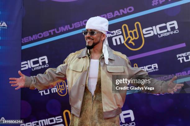 Yandel attends the 2023 Premios Tu Música Urbano at Coliseo de Puerto Rico José Miguel Agrelot on June 15, 2023 in San Juan, Puerto Rico.