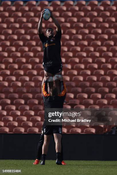 Chiefs Tupou Vaa'i in action during a media opportunity ahead of the Super Rugby Pacific semi final between the Chiefs and the Brumbies, at FMG...