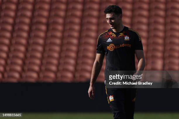 Chiefs Shaun Stevenson looks on during a media opportunity ahead of the Super Rugby Pacific semi final between the Chiefs and the Brumbies, at FMG...