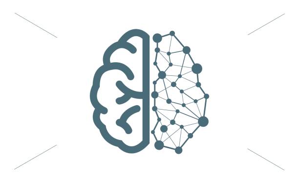 artificial intelligence - brain stock illustrations