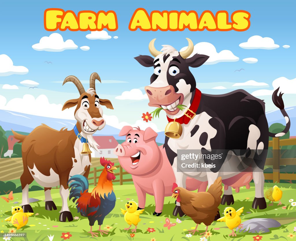 Happy Farm Happy Farm Animals High-Res Vector Graphic - Getty Images