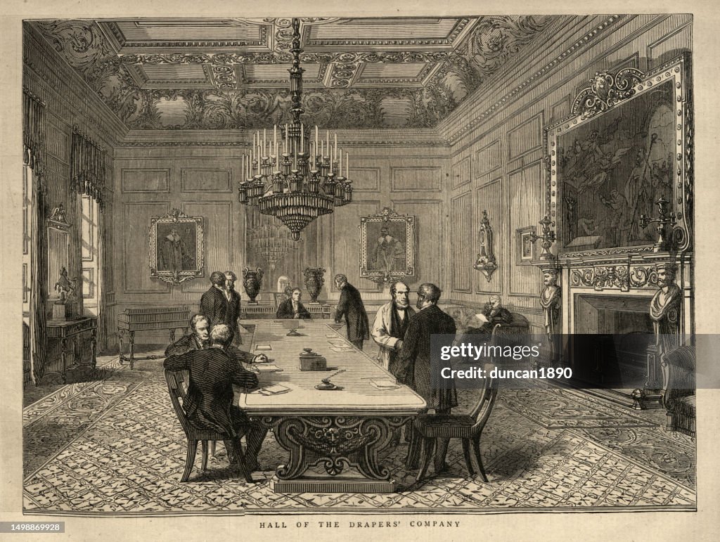 Hall of the Worshipful Company of Drapers, London, Victorian, 1872, 19th Century
