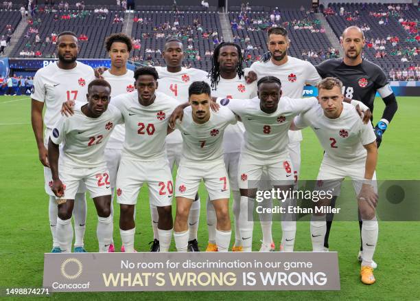 Canada players Richmond Laryea, Jonathan David, Stephen Eustaquio Ismael Kone and Alistair Johnston and Cyle Larin, Tajon Buchanan, Kamal Miller,...