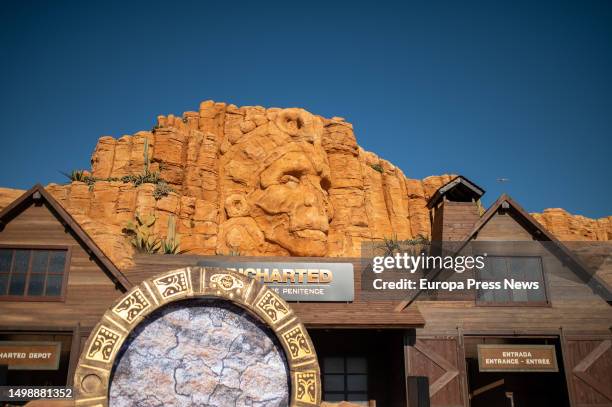 Facade of the new 'Uncharted' attraction at PortAventura World 2023, on 16 June, 2023 on June 16, on 16 June, 2023 2023, on 16 June, 2023 in Salou,...