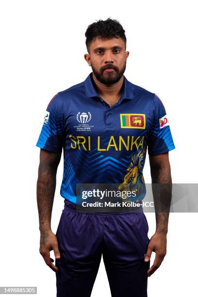Kusal Mendis of Sri Lanka poses for a photograph prior to the ICC Men's Cricket World Cup Qualifiers on June 14, 2023 in Bulawayo, Zimbabwe.