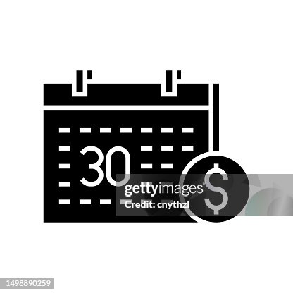 Tax Time Icon Solid Style. Vector Icon Design Element for Web Page, Mobile App, UI, UX Design Tax Time Icon Solid Style. Vector Icon Design Element for Web Page, Mobile App, UI, UX Design
