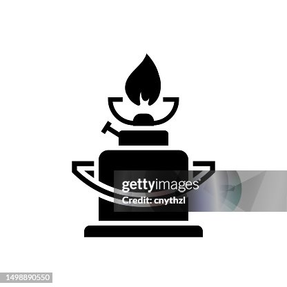 Camp Oven Icon Solid Style. Vector Icon Design Element for Web Page, Mobile App, UI, UX Design Camp Oven Icon Solid Style. Vector Icon Design Element for Web Page, Mobile App, UI, UX Design