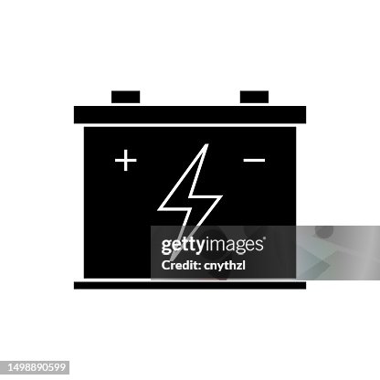 Car Battery Icon Solid Style. Vector Icon Design Element for Web Page, Mobile App, UI, UX Design Car Battery Icon Solid Style. Vector Icon Design Element for Web Page, Mobile App, UI, UX Design