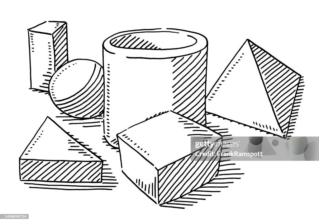 Geometric Object Structure Group Of Geometric Objects Drawing High-Res Vector Graphic - Getty Images