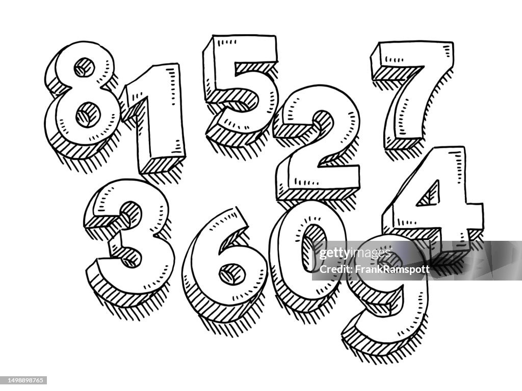 Numbers/drawing Transparent Group Of 3d Numbers Drawing High-Res Vector Graphic - Getty Images