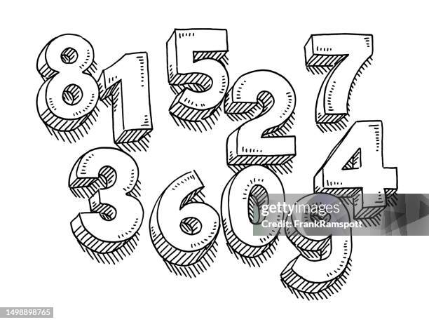 Number 1 2 3 4 Clip Art High Res Illustrations - Getty Images