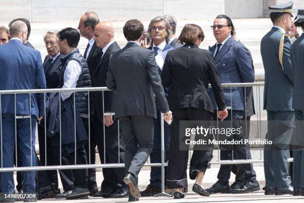 Roberto Alessi participates in the state funeral of the politician and entrepreneur Silvio Berlusconi in the Cathedral. Milan , June 14th, 2023