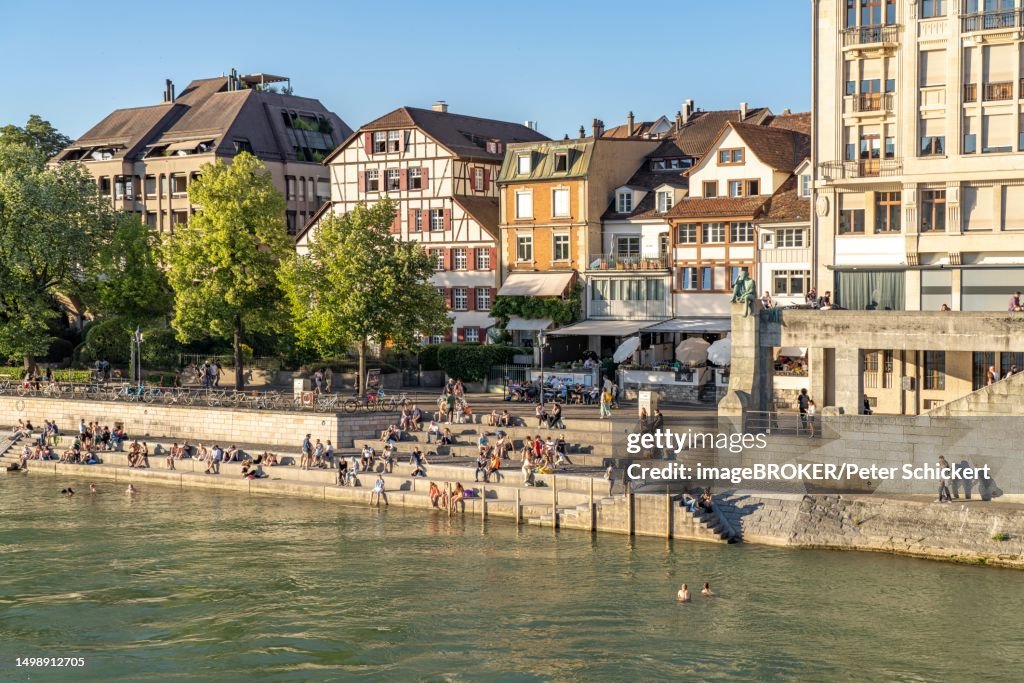 Old Town Kleinbasel and Rhine in Basel, Switzerland