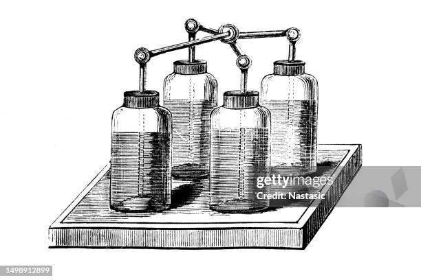 jar battery - zinc supplement stock illustrations