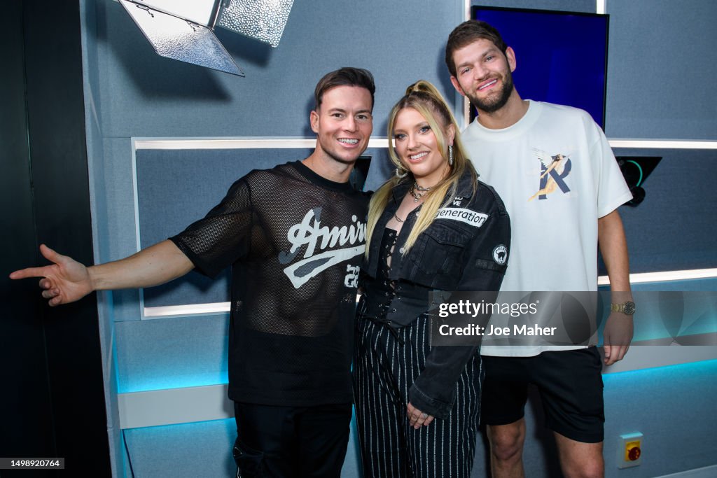 Nathan Dawe, Joel Corry And Ella Henderson Visit Bauer Media