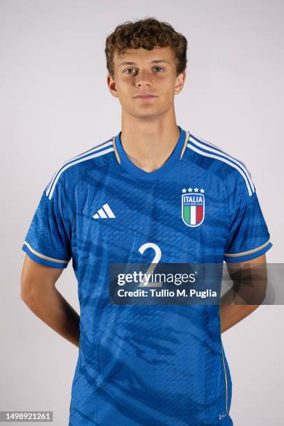 Giorgio Scalvi of Italy U21 poses during a portrait session at Centro di Preparazione Olimpica on June 15, 2023 in Tirrenia, Italy.