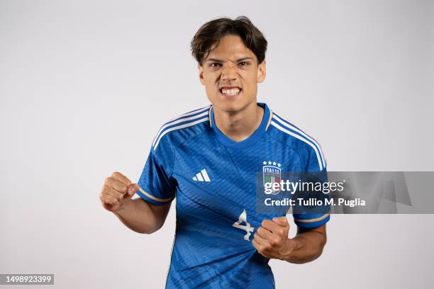 Samuele Ricci of Italy U21 poses during a portrait session at Centro di Preparazione Olimpica on June 15, 2023 in Tirrenia, Italy.